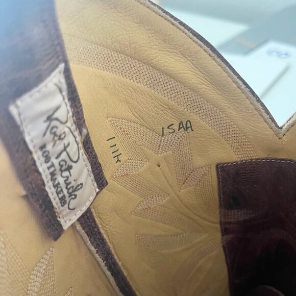 NEW Rod Patrick Mens Cowboy Boots 15AAAA Perro Loco Brown Square Toe Western - Picture 9 of 12